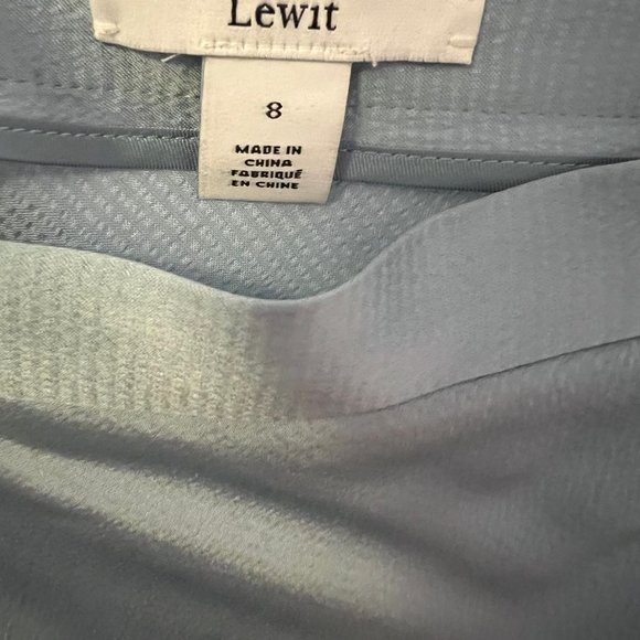 Lewit Asymmetrical Satin Skirt in Light Blue - Picture 8 of 11